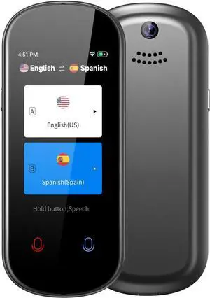 Language Translator Device, Two Way Real-Time Voice Translatior with 3 HD Touchscreen, Support 137 Translations Languages and 17 Offline Translations Language for L