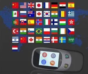 Smart Voice Translator Device - 4G WiFi Two Way Real Time Instant Language Translator Support 41Languages for Learning Travel Shopping Business Black,