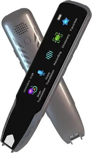 Wi Fi Scan Translator Pen, 3.69in Screen Scan Reader Pen Built in Dictionaries & Recording Function, Text Excerpt Scanning and Input, 2 Way Voice Translator Smart Pen