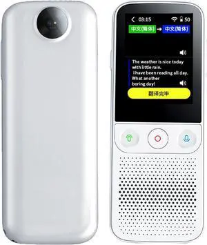 Two-Way Voice Translator Portable Photo Scanning Translator Device 2.4 Inch Touch Sn Real Time Multi-Language Translation with Recorder Function WiFi Support Offline Warm as Ever