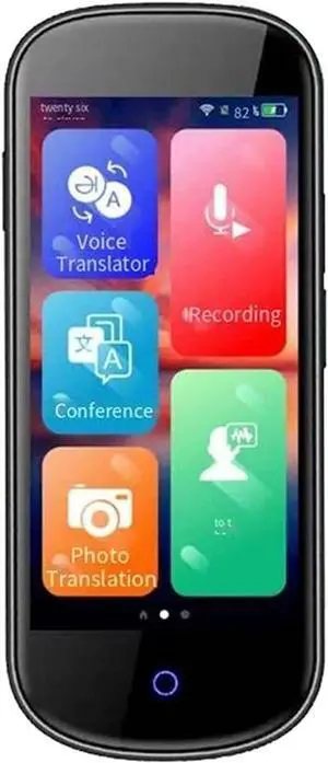Portable Instant Language Translator Photo Scanning Translator Smart Voice Translation Devices Supports 109 Languages High-Definition Touch Screen WiFi/Offline,