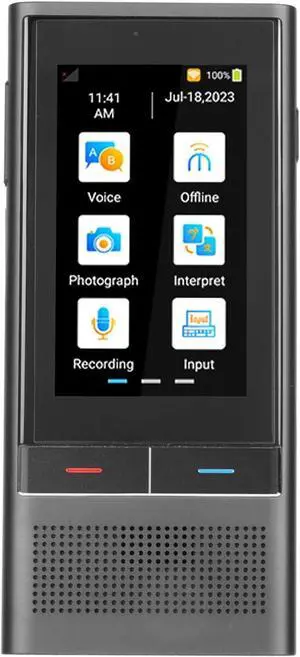 Language Translator, WiFi Bluetooth 2 Way Voice Translator, 16GB 2.8inch Color Touch Sn, rts 138 Languages, 4G Voice Translation