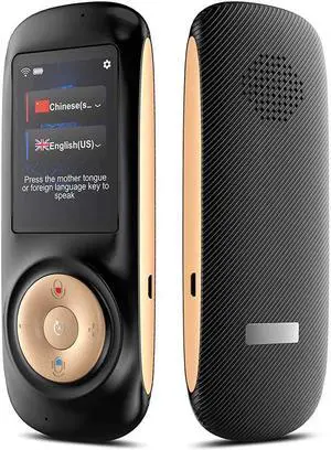 70 Languages Real-Time Intelligent Voice Translator Machine,Smart Two Way WiFi 2.4Inch Touch Screen Portable Translation for Learning Travel Business Shopping,Black Needed Happy Gift
