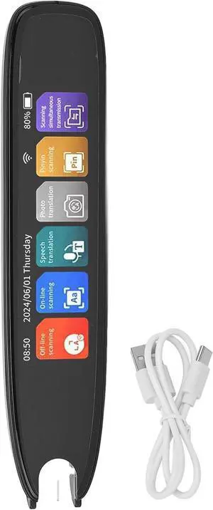 Scan Reader Pen Language Translator Smart Voice WiFi Scanning Translation Device Online 142 Languages Support Multilingual Text to Speech Offline Translation for Travel Study Work