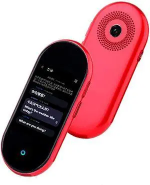 Language Translator Device, 108 Language Smart Translations in Real Time, Supports Voice/Offline/Text/Recording/Photo Translation, with 3.0Inch Touch Screen,Red (Red) Vision (Red)