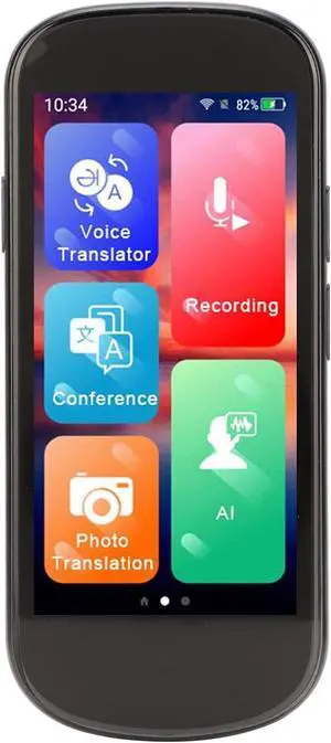 Language Translator Device, 109 Languages Portable Smart Voice Translator Support WiFi, Offline, Recording, Image, Multi Translation Engines, Handheld Translator Devices(WiFi) Vision (4G with WiFi)