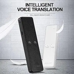 New K6 Portable Translator Smart Voice Translator in Real Time Support Translation of Multi-Language Recording Translation (Color : White) (White) Vision (Black)