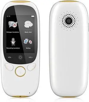 K1 2.0 Inch Screen Voice Translator Smart Business Travel AI Translation Machine 512MB+4GB 45 Languages Translator (Color : Black) Hello Yearn for Vision (White)