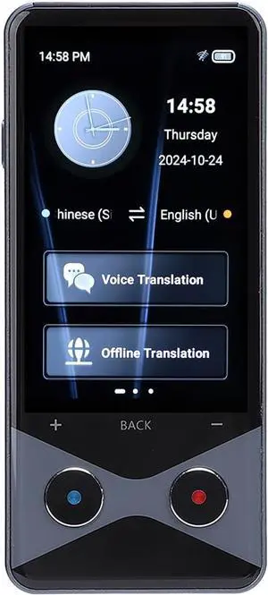 137 Languages Bidirectional Translation Voice Translator 5MP Photo Translation, Screen, Global Roaming, SIM Card Insertion, Portable Voice Translator, with System, Hotspot