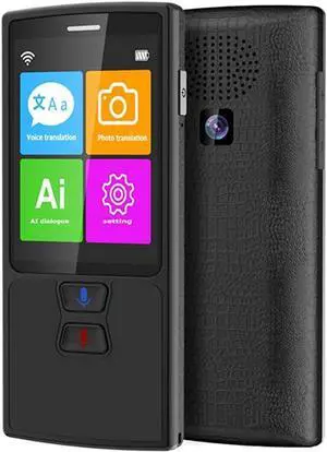 AI Smart Voice Language Translator, WiFi Real Time Translator Device with Touch Screen, Photo Translation, for Business Chat Travel Abroad,White
