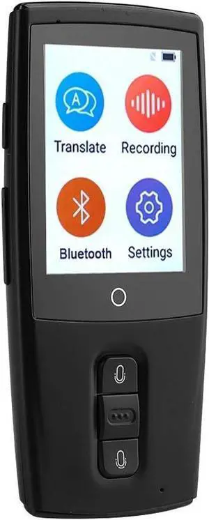 Smart Language Translator Device with Voice & 2.4 Inch Touch Sn - Translate 42 Languages in 120 Countries, WiFi Enabled Electronic Translators for Learning, Traveling, Shopping - Black