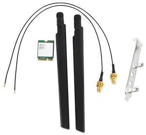 1730 Bluetooth 5.0 802.11 M.2 9560NGW Wireless Card with Antenna for Dual Band Wireless 9560 Desktop Kit