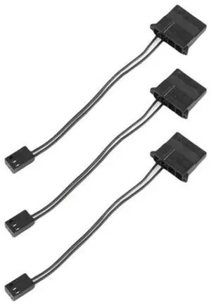 5-pack IDE to 3-pin fan power cable D-type plug power to 3-pin connector computer PC cooling conversion cable