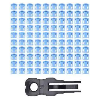 100pcs Blue RJ45 Ports Ethernet Hub Dust Cover Plug Cover Enclosure Protector with Special Lock and Key