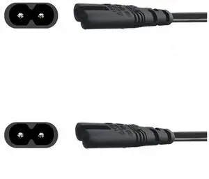 IEC320 C8 to 2X C7 Y-type split AC power cord, 8-shaped male to 2 female 1 in 2 out AC power cord IEC320 C8 to 2X C7 Y-type split AC power cord, 8-shaped male to 2 female 1 in 2 out AC power cord