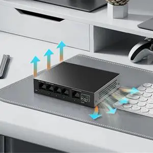 2.5G Switch 5 Port 2500 Network Switch with 10G Auto Plug and Play Unmanaged Ethernet Switch European Regulated 2.5G Switch 5 Port 2500 Network Switch with 10G Auto Plug and Play Unmanaged Ethernet Switch European Regulated