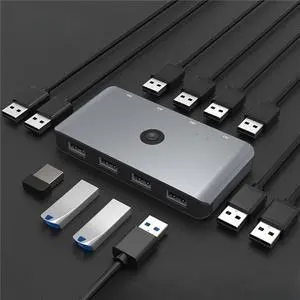 USB 2.0 switch distributor for PC keyboard mouse printer 4 in 4 out hub converter USB computer switch USB 2.0 switch distributor for PC keyboard mouse printer 4 in 4 out hub converter USB computer switch