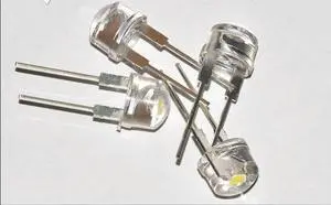 10PCS/LOT 8mm straw hat LED lamp bead are white light 0.5W F8MM power 0.5W hat light-emitting diode 3.0-3.2 6000-8000K