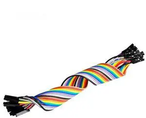 20pcs 20cm 2.54mm 1p-1p Pin Female to Female Color Breadboard Cable Jump Wire Jumper For