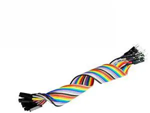 20pcs 20cm 2.54mm 1p-1p Pin Female to Male Color Breadboard Cable Jump Wire Jumper For