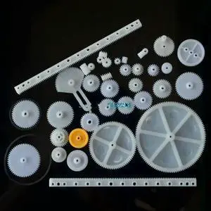 34PCS a lot,Plastic gear,rack, pulley, belt,Worm gear,Single-and double-gear,8-56 teeth