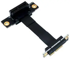 FOR PCIE X1 Riser Cable Dual 90 Degree Right Angle PCIe 3.0 x1 to x1 Extension Cable 8Gbps PCI Express 1x Riser Card Ribbon Extender