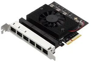 FOR 6 Port PCI Express Network Card PCIE X4 to 6 Ports RJ45 NIC RTL8125B Chip 10/100/1000M/2.5G Gigabit Ethernet Card for PC Desktop