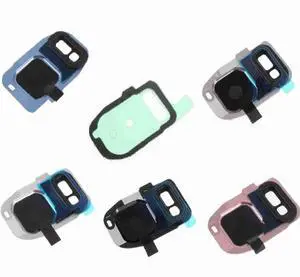 10pcs/lot Camera Lens Ring and Flashlight Glass With Sticker S7 SM-G930 S7 SM-G935