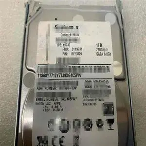 FOR 2.5 1TB HDD 6Gbps 7200rpm 81Y9730 FRU 81Y9731 Hard drive