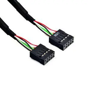 FOR 30/60CM 9Pin USB2.0 Extension Cable USB 2.0 9-Pin Female to Female Male to Female Multiplier Extension Cord Wire 9Pin Data Cable FOR 30/60CM 9Pin USB2.0 Extension Cable USB 2.0 9-Pin Female to Female Male to Female Multiplier Extension Cord Wire 9Pin Data Cable