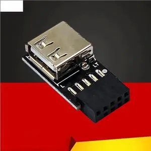 FOR USB 2.0 Motherboard Header 9pin Motherboard to USB Adapter Connector USB2.0 A 9 Pin Female Converter for Wireless Mouse Receiver FOR USB 2.0 Motherboard Header 9pin Motherboard to USB Adapter Connector USB2.0 A 9 Pin Female Converter for Wireless Mouse Receiver