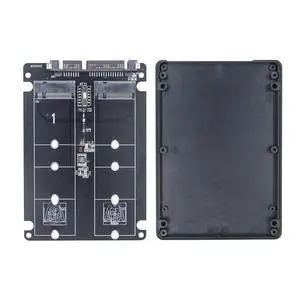 FOR Dual M.2 to SATA3.0 Adapter M.2 SATA Protocol SSD Adapter 2 Port NGFF M.2 B Key to SATA 3.0 6Gbps M2 to SATA Converter Card Case FOR Dual M.2 to SATA3.0 Adapter M.2 SATA Protocol SSD Adapter 2 Port NGFF M.2 B Key to SATA 3.0 6Gbps M2 to SATA Converter Card Case