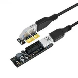 FOR PCIE Riser Cable Full Speed USB 3.0 PCI Express X1 to X1 Extension Cable Adapter Card Converter with Power Module for Desktop PC FOR PCIE Riser Cable Full Speed USB 3.0 PCI Express X1 to X1 Extension Cable Adapter Card Converter with Power Module for Desktop PC