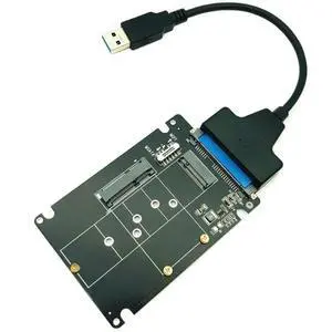 FOR mSATA to SATA Adapter B Key m.2 SATA SSD to SATA Adapter Card mSATA m.2 NGFF to USB Converter for mSATA+M.2 2 in 1 SSD HDD Riser FOR mSATA to SATA Adapter B Key m.2 SATA SSD to SATA Adapter Card mSATA m.2 NGFF to USB Converter for mSATA+M.2 2 in 1 SSD HDD Riser