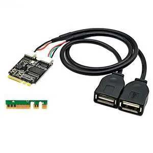 FOR M.2 Key A/E to 2 Port USB2.0 Riser Card GL850 Chip 30cm USB Extension Cable Laptop M2 WIFI Interface Key A+E to Dual USB Adapter FOR M.2 Key A/E to 2 Port USB2.0 Riser Card GL850 Chip 30cm USB Extension Cable Laptop M2 WIFI Interface Key A+E to Dual USB Adapter