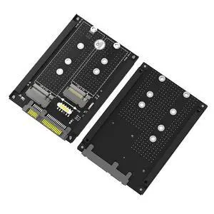 FOR M2 SATA SSD Adapter Dual B+M Key M.2 NGFF SSD to 2.5" SATA 3.0 6Gbps Converter Adapter Card with Metal Case Socket Enclosure FOR M2 SATA SSD Adapter Dual B+M Key M.2 NGFF SSD to 2.5" SATA 3.0 6Gbps Converter Adapter Card with Metal Case Socket Enclosure