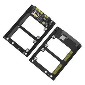 FOR mSATA to SATA Adapter Riser Dual mSATA SSD To 2.5" SATA3.0 6Gbps Adapter Card With Metal Case Socket Enclosure mSATA SSD Adapter FOR mSATA to SATA Adapter Riser Dual mSATA SSD To 2.5" SATA3.0 6Gbps Adapter Card With Metal Case Socket Enclosure mSATA SSD Adapter
