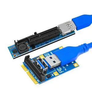 FOR Mini PCIE to PCI-E X4 Slot Riser Card Port Adapter PC Graphics Card Connector with 60CM USB3.0 Extension Cable PCI Express Riser FOR Mini PCIE to PCI-E X4 Slot Riser Card Port Adapter PC Graphics Card Connector with 60CM USB3.0 Extension Cable PCI Express Riser