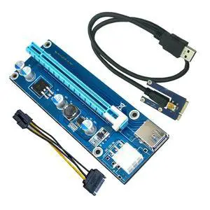 FOR Mini PCI-E to PCI Express Extender Riser Card PCIE 1x to 16x Slot USB3.0 Data Cable SATA to 6Pin Power Supply for FOR Mini PCI-E to PCI Express Extender Riser Card PCIE 1x to 16x Slot USB3.0 Data Cable SATA to 6Pin Power Supply for