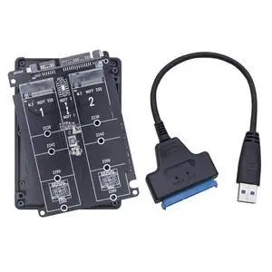 FOR Dual M.2 to SATA 3.0 Adapter M2 NGFF SATA Protocol SSD B Key to SATA 3.0 6Gbps Converter Board Shell with SATA3 to USB 3.0 Cable FOR Dual M.2 to SATA 3.0 Adapter M2 NGFF SATA Protocol SSD B Key to SATA 3.0 6Gbps Converter Board Shell with SATA3 to USB 3.0 Cable