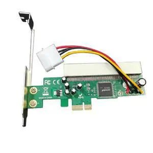FOR PCIE to PCI Adapter PCI Express X1 to PCI Expansion Card Riser ASM1083 Chipset PCI-E Converter Adapter with 4Pin Power Connector FOR PCIE to PCI Adapter PCI Express X1 to PCI Expansion Card Riser ASM1083 Chipset PCI-E Converter Adapter with 4Pin Power Connector