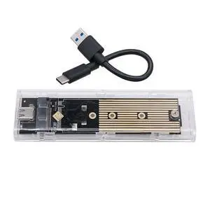 FOR M2 SSD Enclosure Adapter External Transparent M.2 SSD Box JMS583 NVME Enclosure RTL9210B Dual Protocol M2 Case for 2230-2280 SSD FOR M2 SSD Enclosure Adapter External Transparent M.2 SSD Box JMS583 NVME Enclosure RTL9210B Dual Protocol M2 Case for 2230-2280 SSD