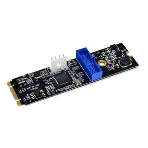 FOR M.2 NGFF NVME to USB 3.0 19pin Header Convert NGFF Card to 2 Port USB3.0 Expansion Card Transfer Adapter IDE 4PIN Power Supply FOR M.2 NGFF NVME to USB 3.0 19pin Header Convert NGFF Card to 2 Port USB3.0 Expansion Card Transfer Adapter IDE 4PIN Power Supply