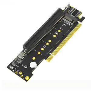 FOR PCI Express X16 to Dual M2 NVME M Key + PCIE X16(X8 Signal) Slot Riser Card Board Motherboard Support PCI-E Bifurcation Function FOR PCI Express X16 to Dual M2 NVME M Key + PCIE X16(X8 Signal) Slot Riser Card Board Motherboard Support PCI-E Bifurcation Function