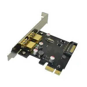 FOR USB 3. 0 PCI Express Expansion Card Adapter 2 Port USB3.0 Hub Internal SATA Power Supply USB 3 to PCIE PCI Express Adapter Cards FOR USB 3. 0 PCI Express Expansion Card Adapter 2 Port USB3.0 Hub Internal SATA Power Supply USB 3 to PCIE PCI Express Adapter Cards