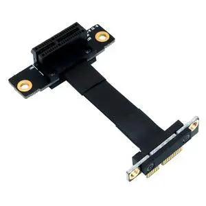 FOR PCIE X1 Riser Cable Dual 90 Degree Right Angle PCIe 3.0 x1 to x1 Extension Cable 8Gbps PCI Express 1x Riser Card Ribbon Extender FOR PCIE X1 Riser Cable Dual 90 Degree Right Angle PCIe 3.0 x1 to x1 Extension Cable 8Gbps PCI Express 1x Riser Card Ribbon Extender