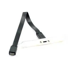 FOR 50cm USB 3.1 Front Panel Header Type-E to USB-C Type C Female Connector Extension Wire Cable With Panel Mount Bracket Screws FOR 50cm USB 3.1 Front Panel Header Type-E to USB-C Type C Female Connector Extension Wire Cable With Panel Mount Bracket Screws