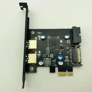 FOR 2 Port USB 3.0 PCIE Expansion Card Super Speed USB 3.0 PCI Express Card 5Gbps with 19Pin Connector SATA Power for Desktop PC FOR 2 Port USB 3.0 PCIE Expansion Card Super Speed USB 3.0 PCI Express Card 5Gbps with 19Pin Connector SATA Power for Desktop PC