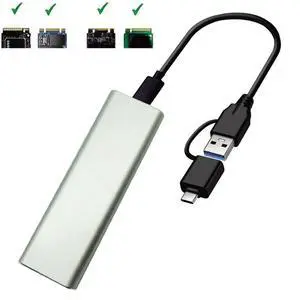 FOR M.2 NVME SSD to USB 3.1 Case, 10Gbps Dual Protocol M2 NVMe Box, PCIe NGFF SATA M2 NVMe Enclosure Adapter with OTG for M.2 SSD FOR M.2 NVME SSD to USB 3.1 Case, 10Gbps Dual Protocol M2 NVMe Box, PCIe NGFF SATA M2 NVMe Enclosure Adapter with OTG for M.2 SSD
