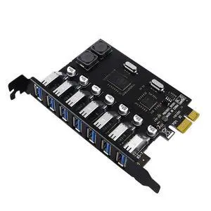 FOR USB 3.0 PCI Express Adapter PCI e to 7 Ports USB 3 Expansion Adapter Card USB3 PCIe PCI-e x1 Controller Converter for Desktop PC FOR USB 3.0 PCI Express Adapter PCI e to 7 Ports USB 3 Expansion Adapter Card USB3 PCIe PCI-e x1 Controller Converter for Desktop PC